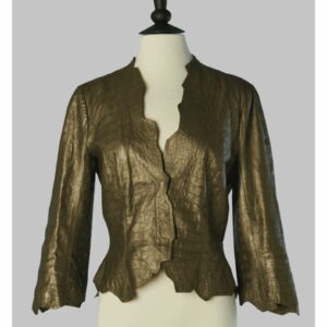 THIERRY MUGLER jacket in gold leather