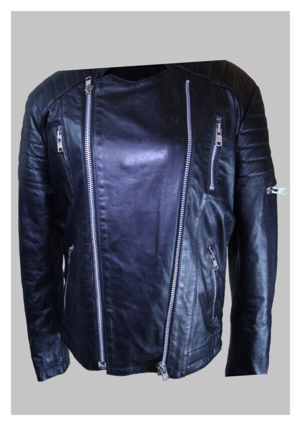 PROTOTYPE - NO BRAND Black Leather Jacket - Image 2