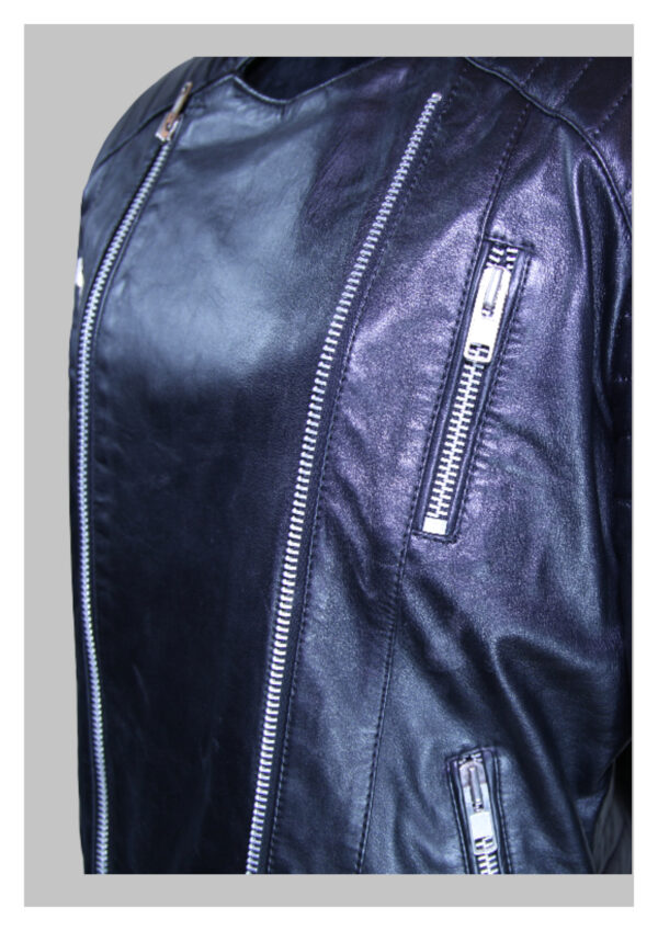 PROTOTYPE - NO BRAND Black Leather Jacket - Image 4