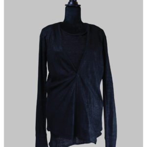 ISAAC SELLAM Black Leather Shirt